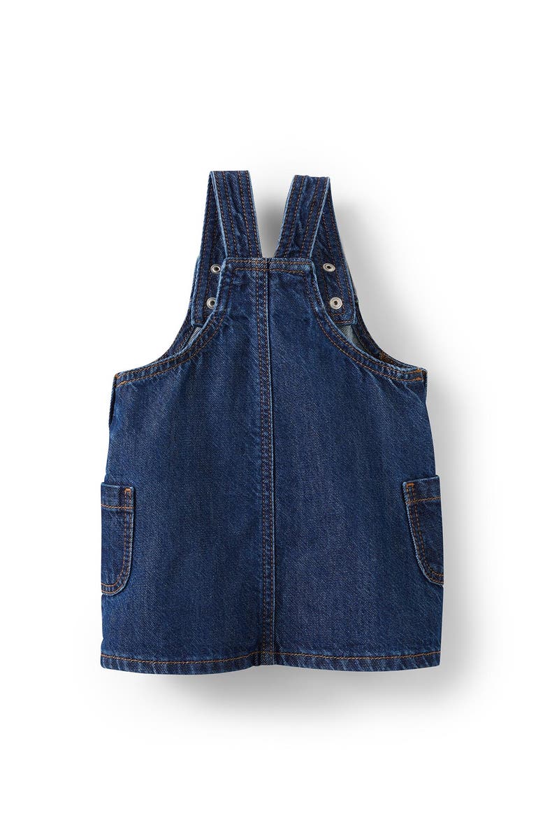 Cotton On Kids Paisley Pinafore Dress, Alternate, color, Mid Blue Wash