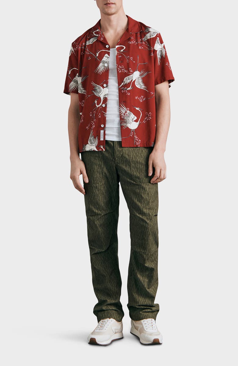 rag & bone Combat Dash Print Cotton Cargo Pants, Alternate, color, Grnpncamo