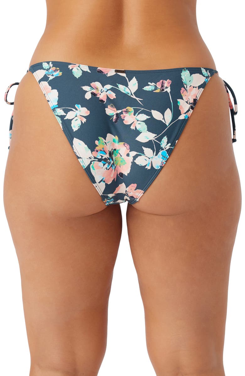 O'Neill Melody Maracas Floral Side Tie Bikini Bottoms, Alternate, color, 