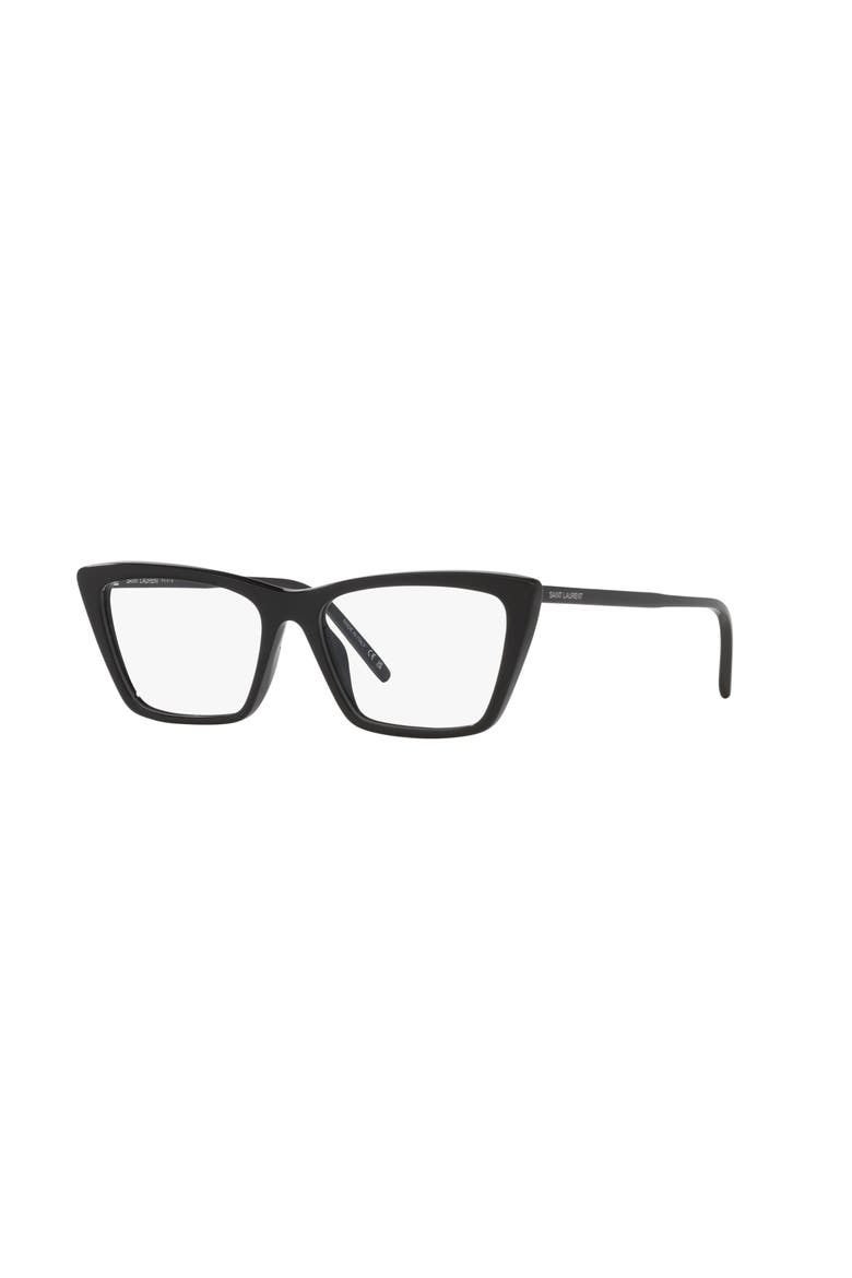 54mm Rectangle optical glasses, Main, color, Black