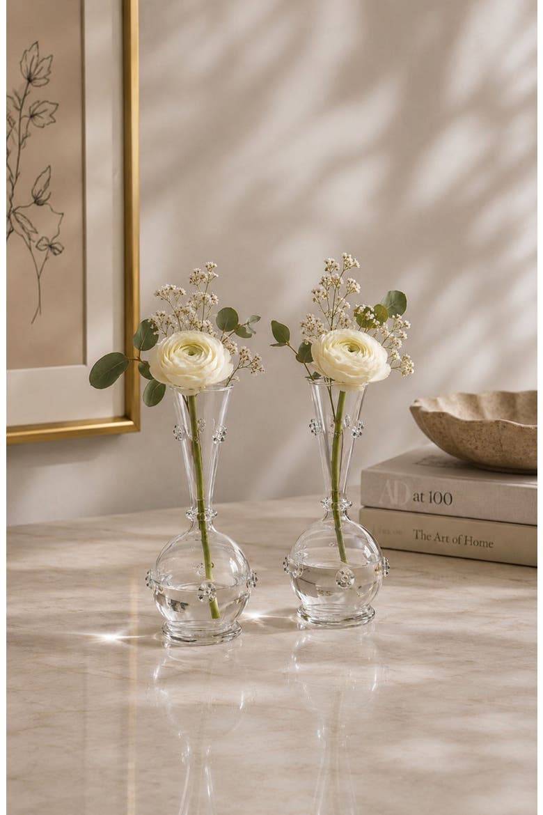 Vendome Set of 2 Vases, Alternate, color, CLEAR