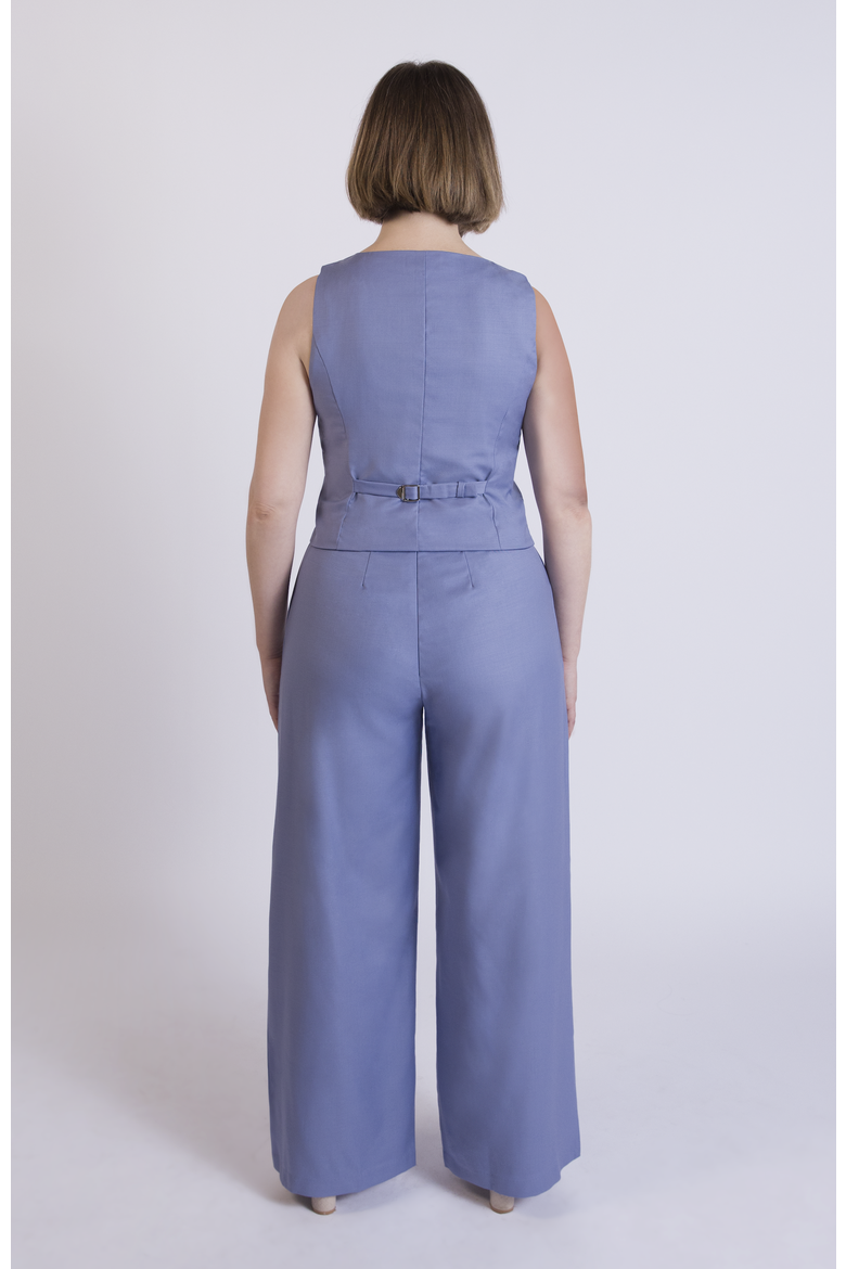 The Wool Wide Leg Pant For Full Hips And Thighs, Alternate, color, Sky