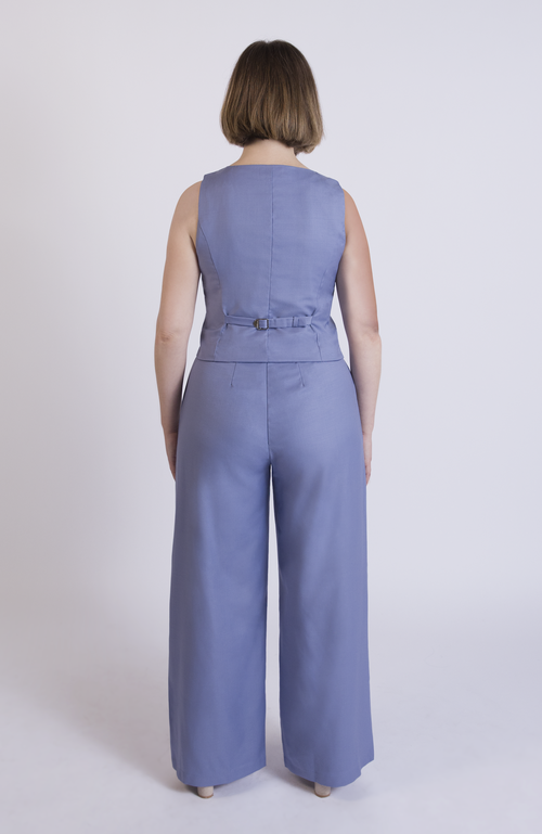 Aam The Label The Wool Wide Leg Pant For Full Hips And Thighs In Purple