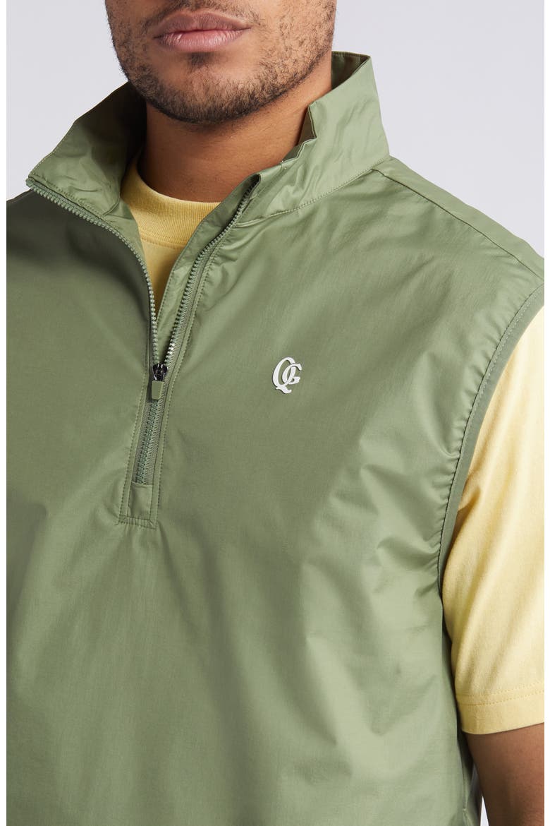 Tech Shell Quarter Zip Vest, Alternate, color, OLIVE