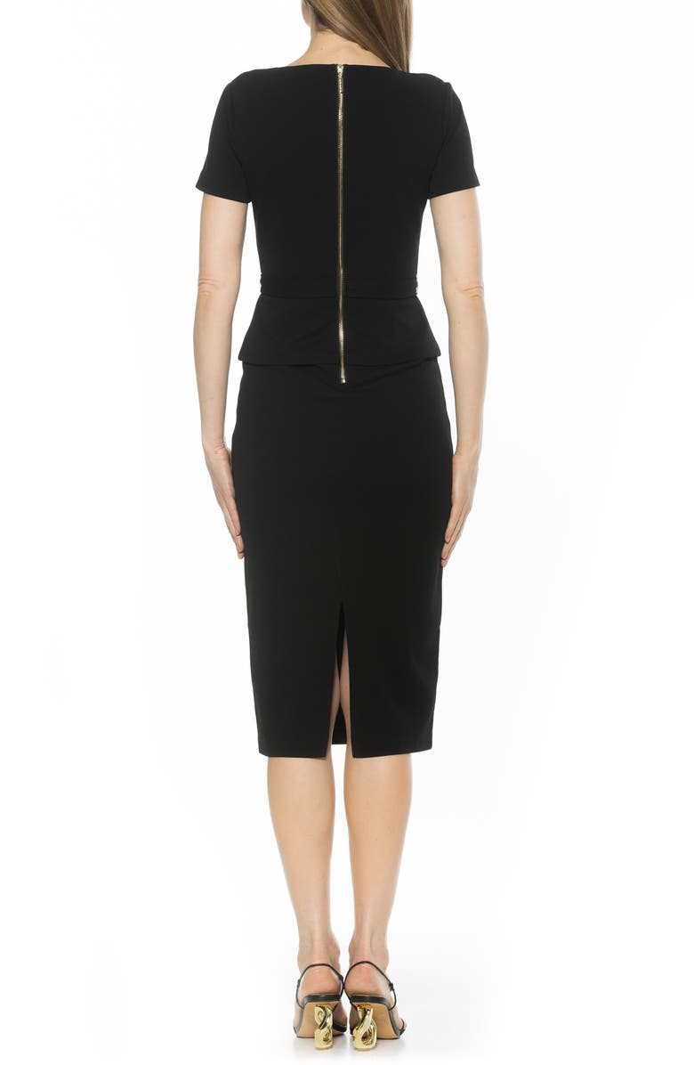 Alexia Admor Vance Peplum Sheath Dress, Alternate, color, Black