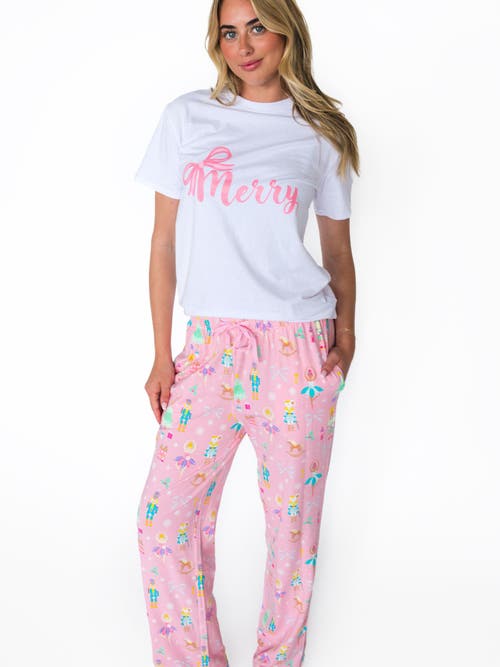 Rufflebutts Modal Blend Gender Inclusive Adult Pajama Pants In Pink