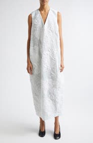 ASHLYN Lena Floral Silk Blend Jacquard Dress