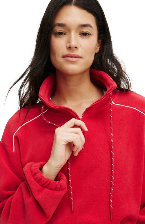 Cotton On Body Active Explorer Polar Fleece Half Zip Jumper In Red