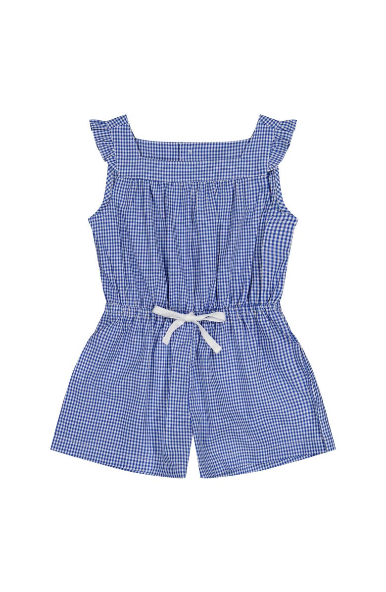 Busy Bees Gwyneth Romper Mini Blue Check, Main, color, 
