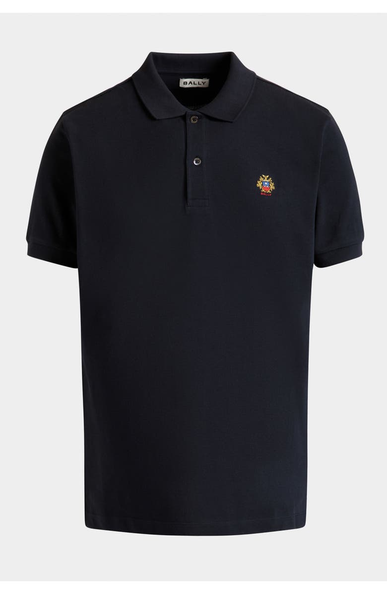 Bally Polo Shirt in Cotton, Main, color, Blue