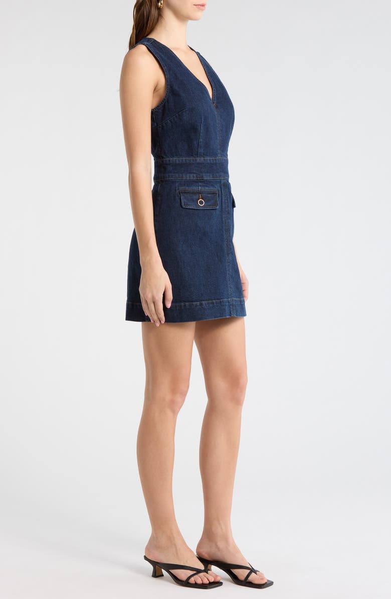 PAIGE Sylvia Denim Minidress, Alternate, color, Ballast