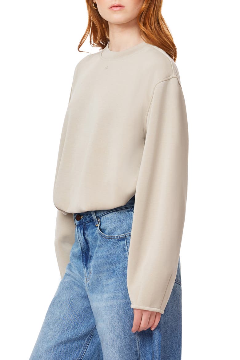 Bubble Hem Crewneck Sweatshirt, Alternate, color, FEATHER GRAY