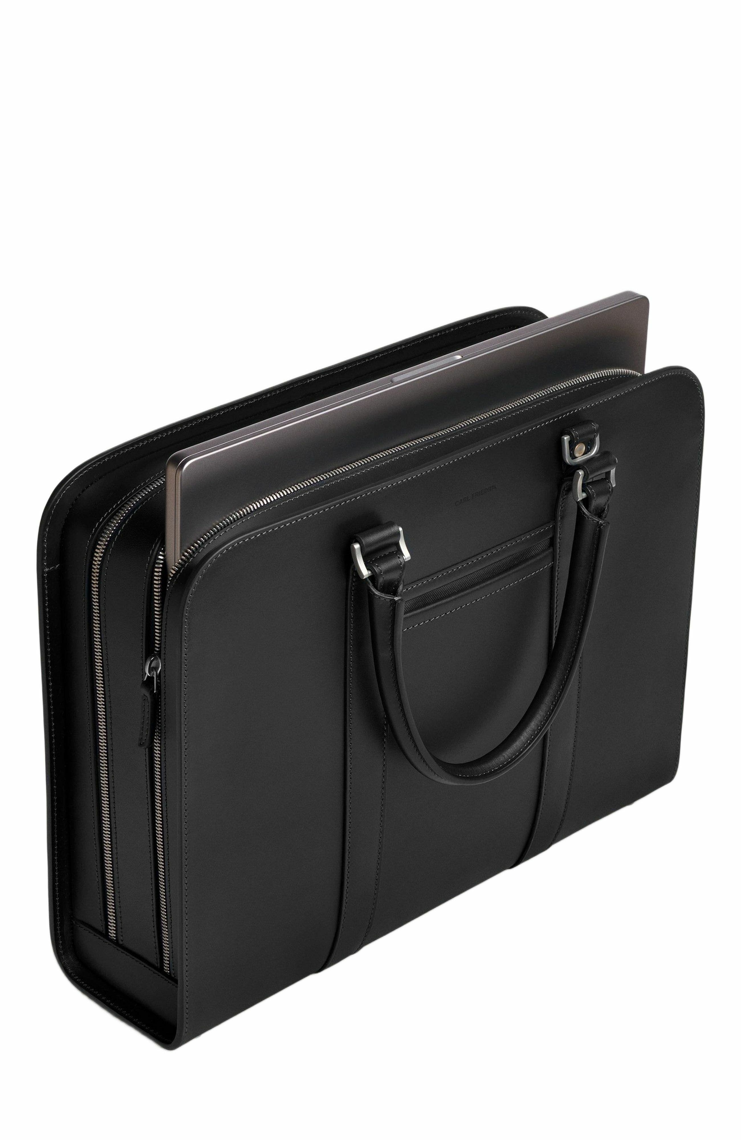 Carl Friedrik Palissy Double Briefcase, Alternate, color, Black
