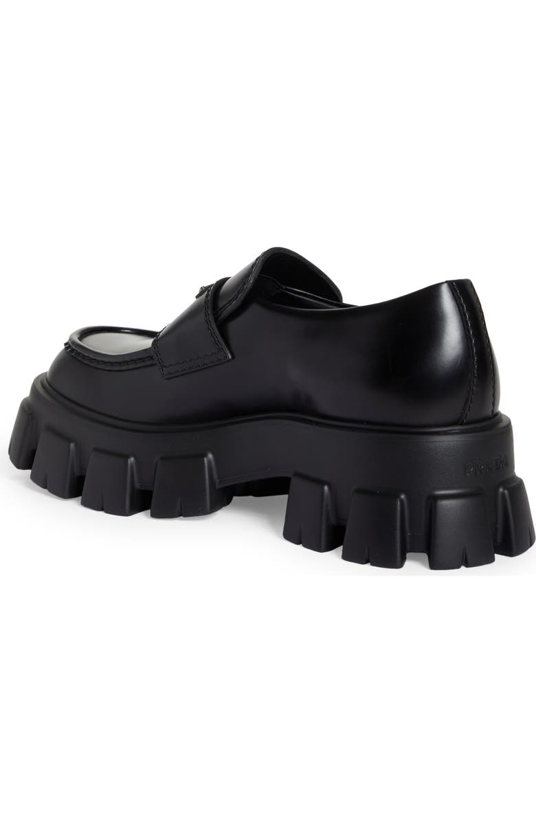 Prada Monolith Lug Sole Loafer, Alternate, color,