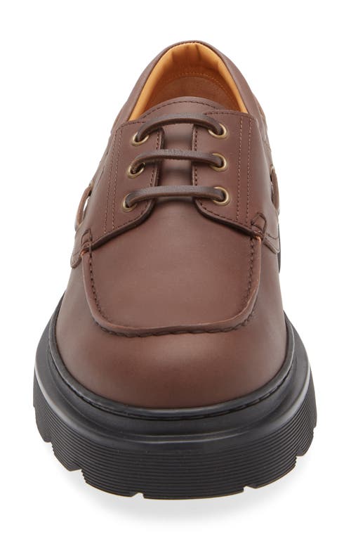 Tod's Lug Sole Boat Shoe In Brown