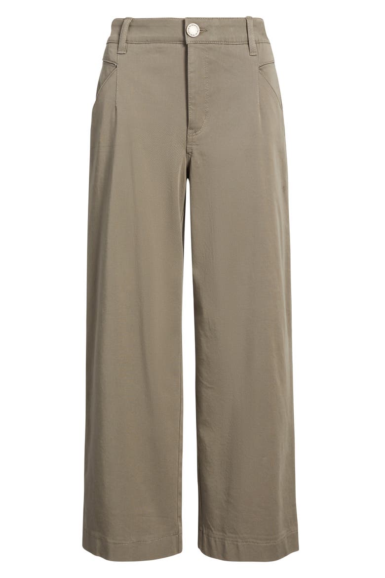 Wyatt Skyrise Crop Wide Leg Twill Pants, Alternate, color, BRINDLE OLIVE