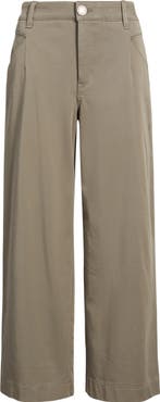 Wit & Wisdom Wyatt Skyrise Crop Wide Leg Twill Pants