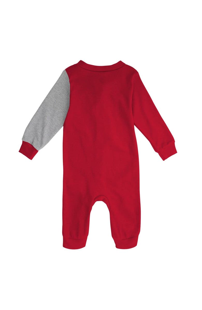 Outerstuff Infant Scarlet/Heather Gray Nebraska Huskers Halftime Two-Tone Sleeper, Alternate, color, 