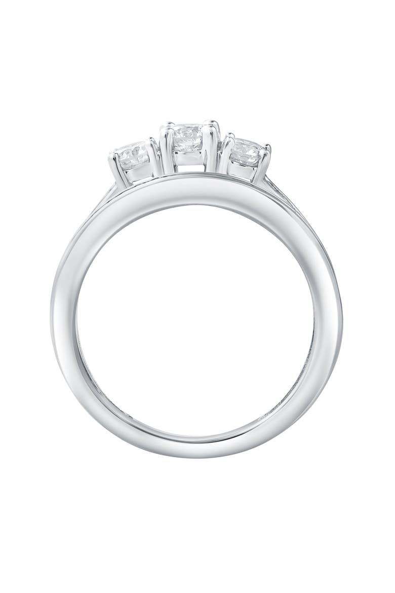 Celestyn Duo 0.90 Cts Natural Diamond Duo Set 14K Gold Ring Set, Alternate, color, 14K White Gold