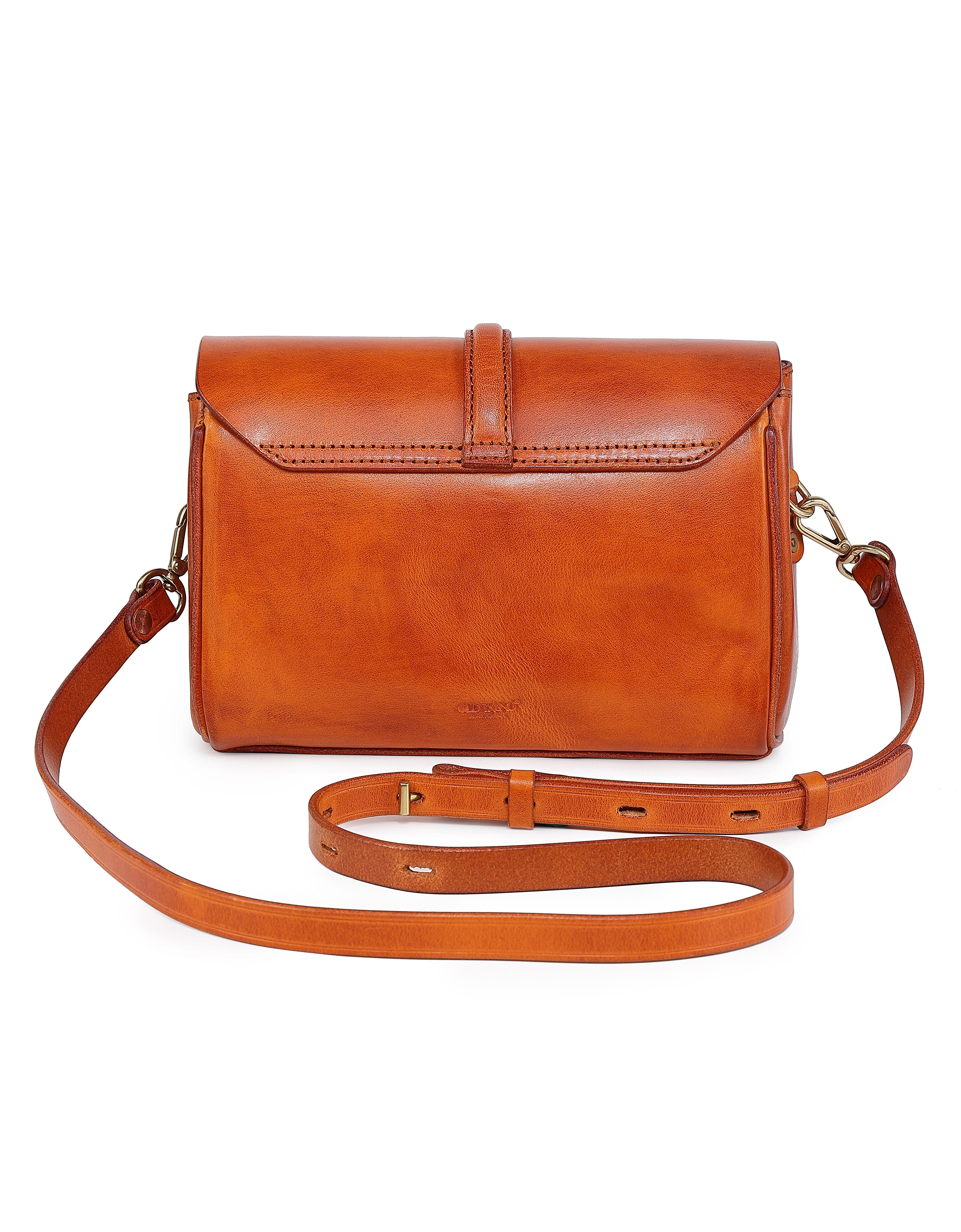 Laurel Genuine Leather Vintage Slim Crossbody, Alternate, color, Caramel