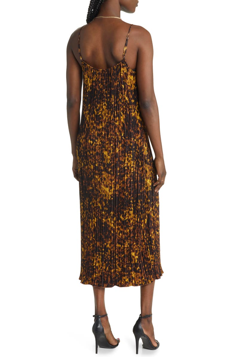 Rails Ami Toritese Shell Print Plissé Slip Dress, Alternate, color, 