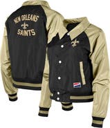 New Era Women's New Era Black New Orleans Saints Coaches Raglan Full-Snap Jacket