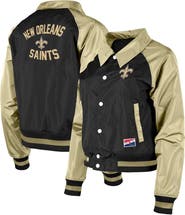 New Era Women's New Era Black New Orleans Saints Coaches Raglan Full-Snap Jacket
