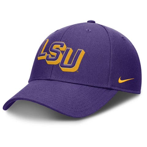 Men's Nike Purple LSU Tigers Slanted Primetime Rise Performance Adjustable Hat
