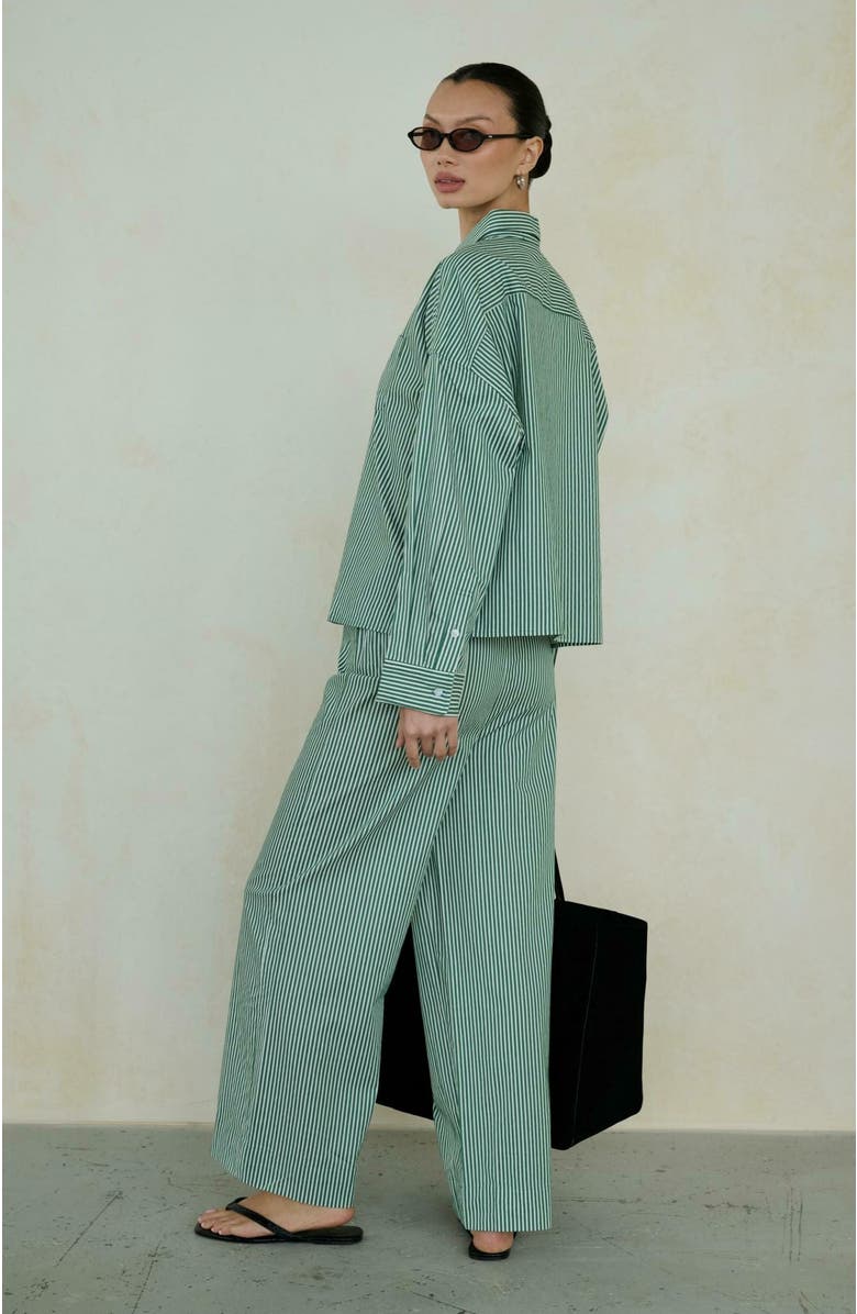 WeWoreWhat Tie Waist Pant, Alternate, color, Fern Multi