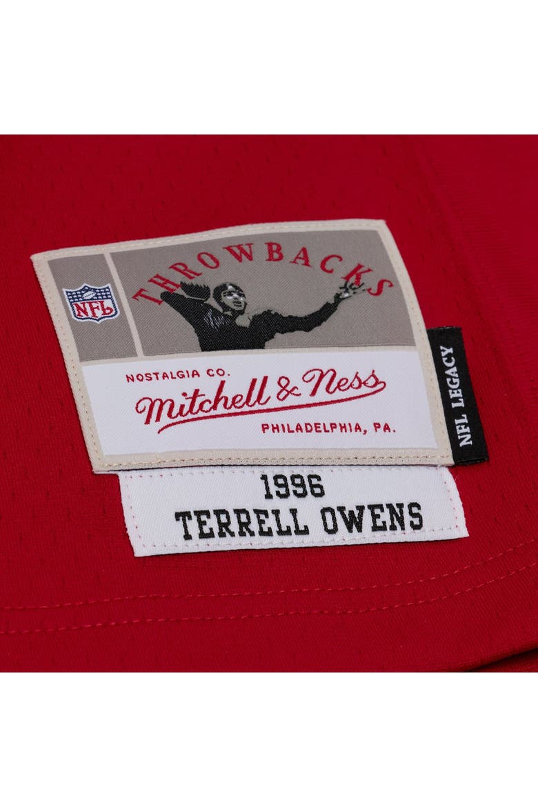 Men's Mitchell & Ness Terrell Owens Red San Francisco 49ers 1996 Legacy Replica Player Jersey, Alternate, color, Red