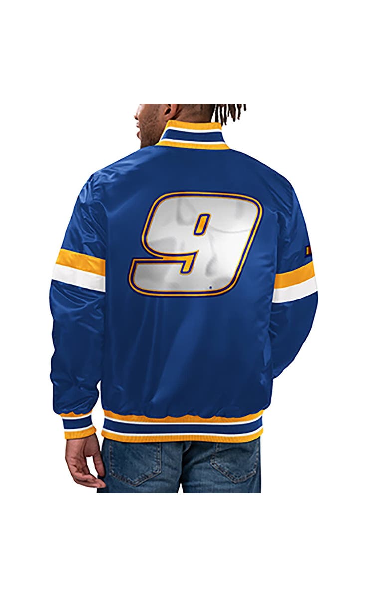 STARTER Men's Starter Royal Chase Elliott Home Game Full-Snap Varsity Jacket, Alternate, color, Royal