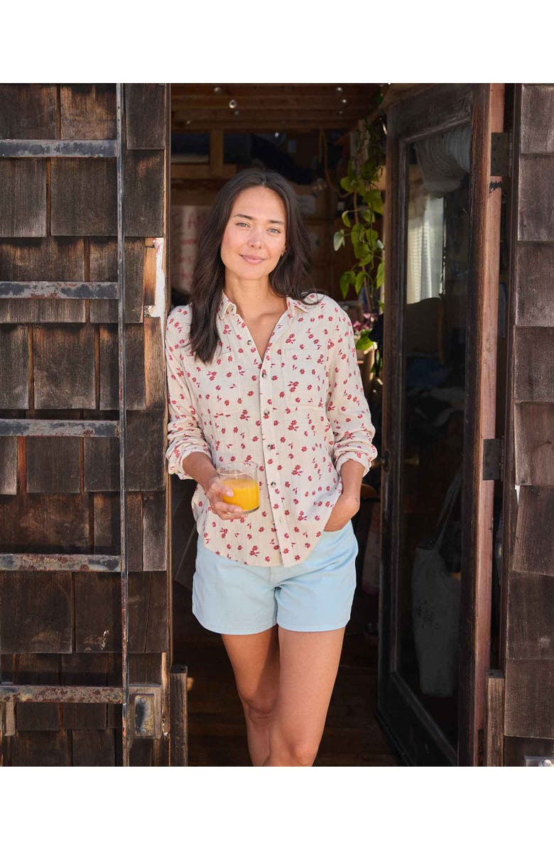 Toad & Co Tate Double Weave Long Sleeve Shirt, Alternate, color, Salt Print