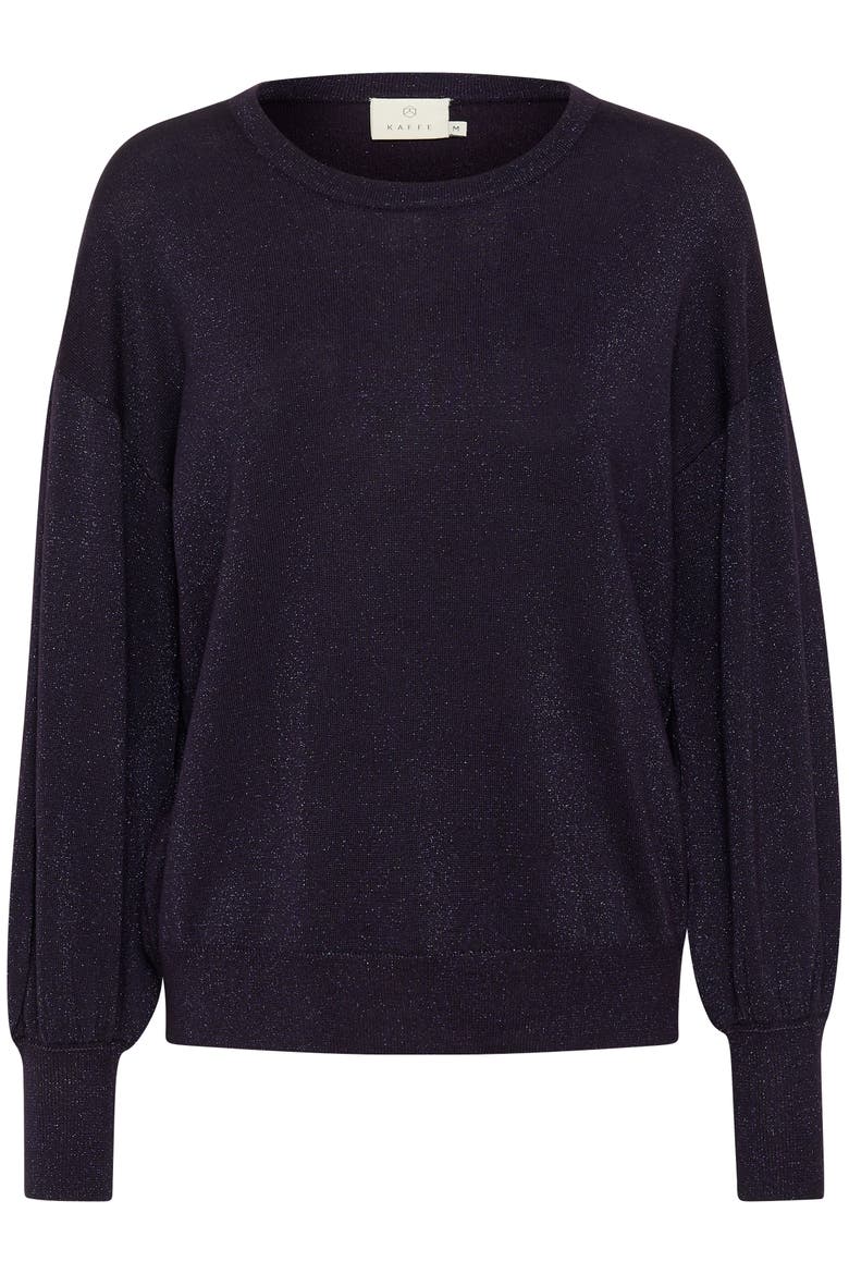 Regina Metallic Knit Pullover, Alternate, color, Dawn Purple