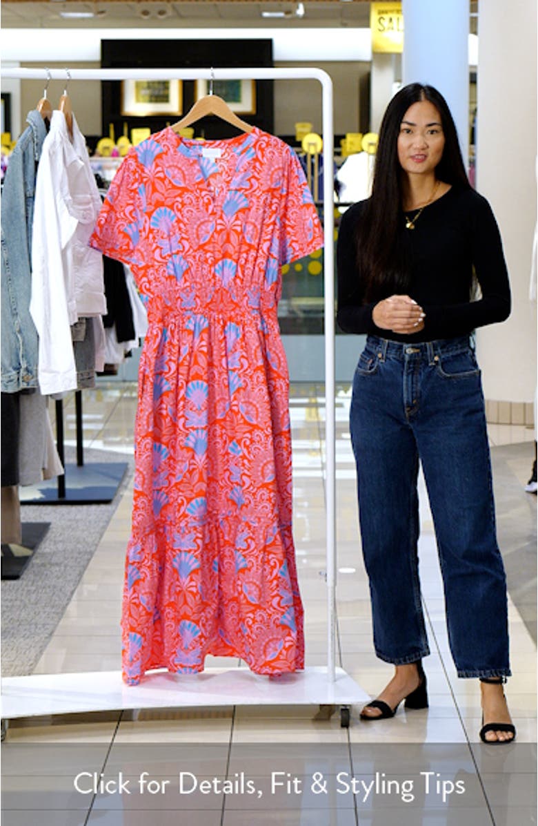 Radiant Floral Cotton Poplin Maxi Dress, sales video thumbnail