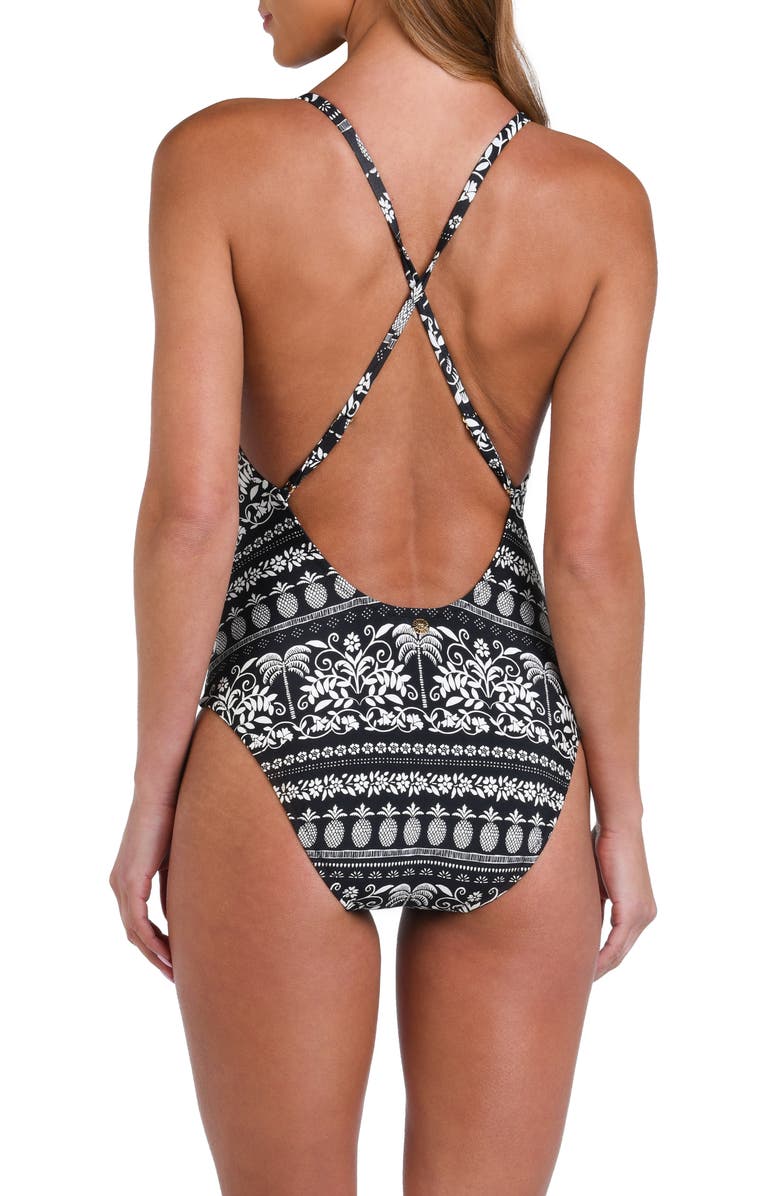 Sunshine 79 Coast V-Plunge One-Piece Swimsuit, Alternate, color, Ivory