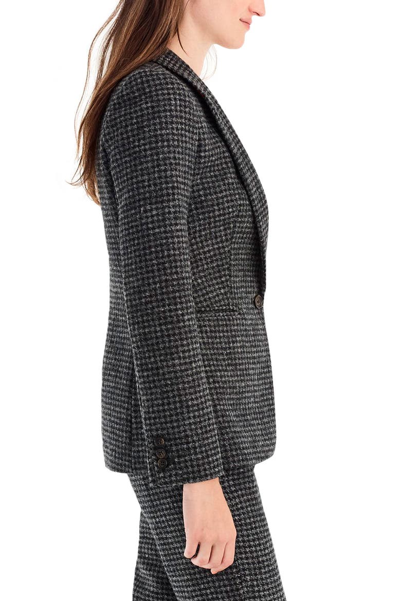 Parke Houndstooth Wool Blazer, Alternate, color, BLACK SLATE
