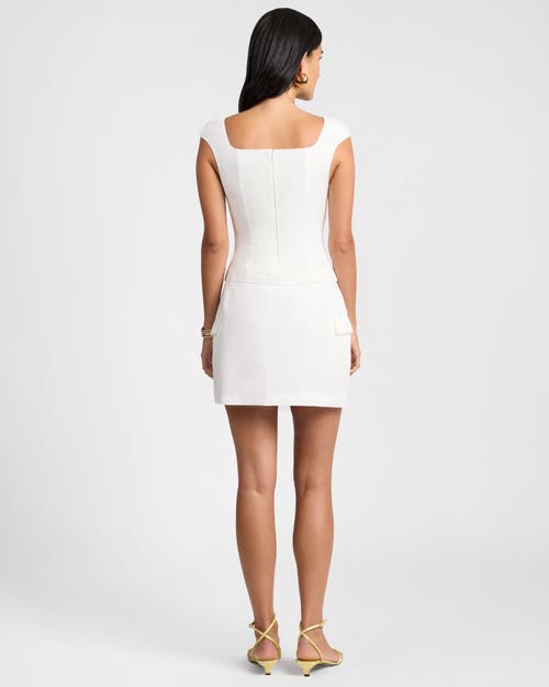 Onia Linen Peplum Top In White