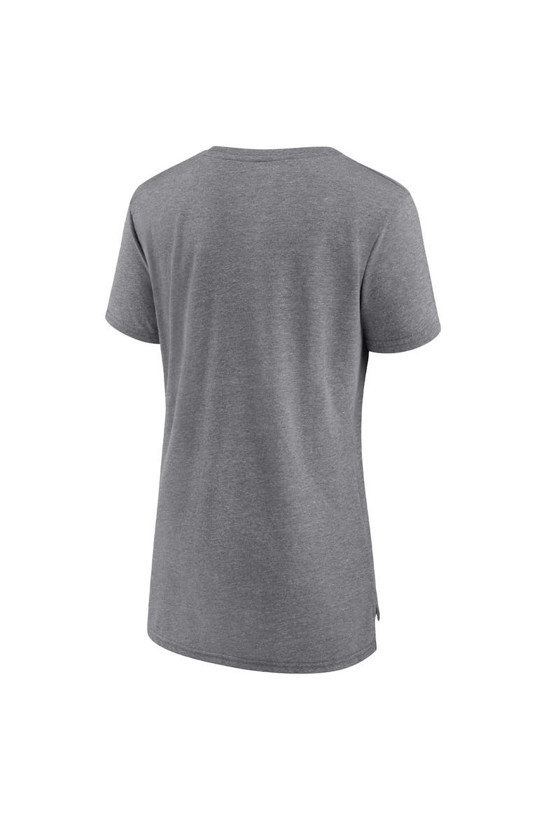 Women's Fanatics Branded Heathered Gray Washington Commanders Drop Back Modern T-Shirt, Alternate, color, Heather Gray