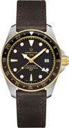 CERTINA DS Action GMT Automatic Leather Strap Watch, 41mm