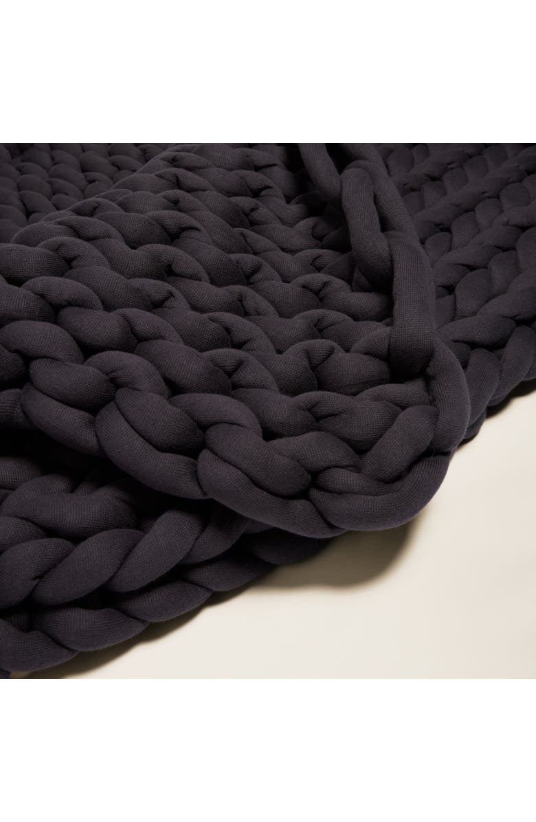 Italic Chunky Knit Organic Weighted Blanket, Alternate, color, 