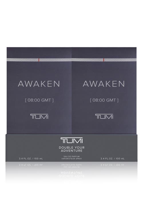 Tumi Awaken [8:00 Gmt]  Eau De Parfum Duo $270 Value In Transparent