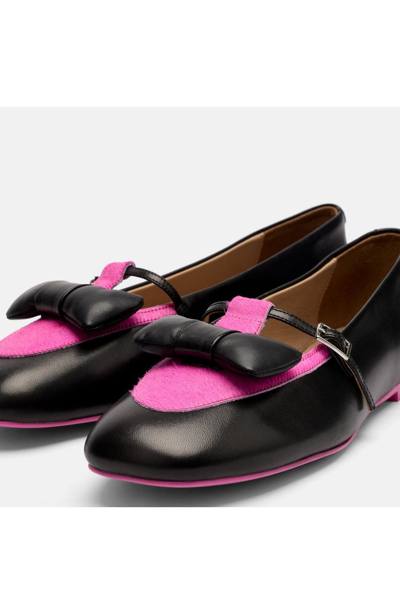 MARC NOLAN Mina Leather Mary Jane Flats, Alternate, color, Black/Magenta