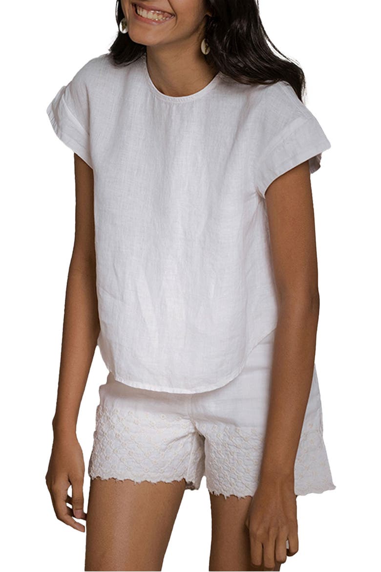 Sandcastles Saturday Top, Alternate, color, Coconut White