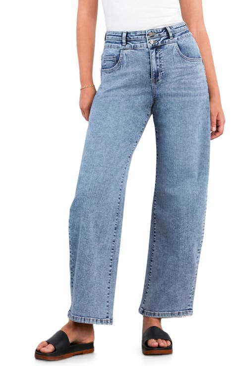 Abigail Double Waist Relaxed Straight Leg Jeans