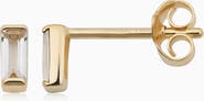 Oradina 14K Gold Fresco Baguette Micro Studs Earrings