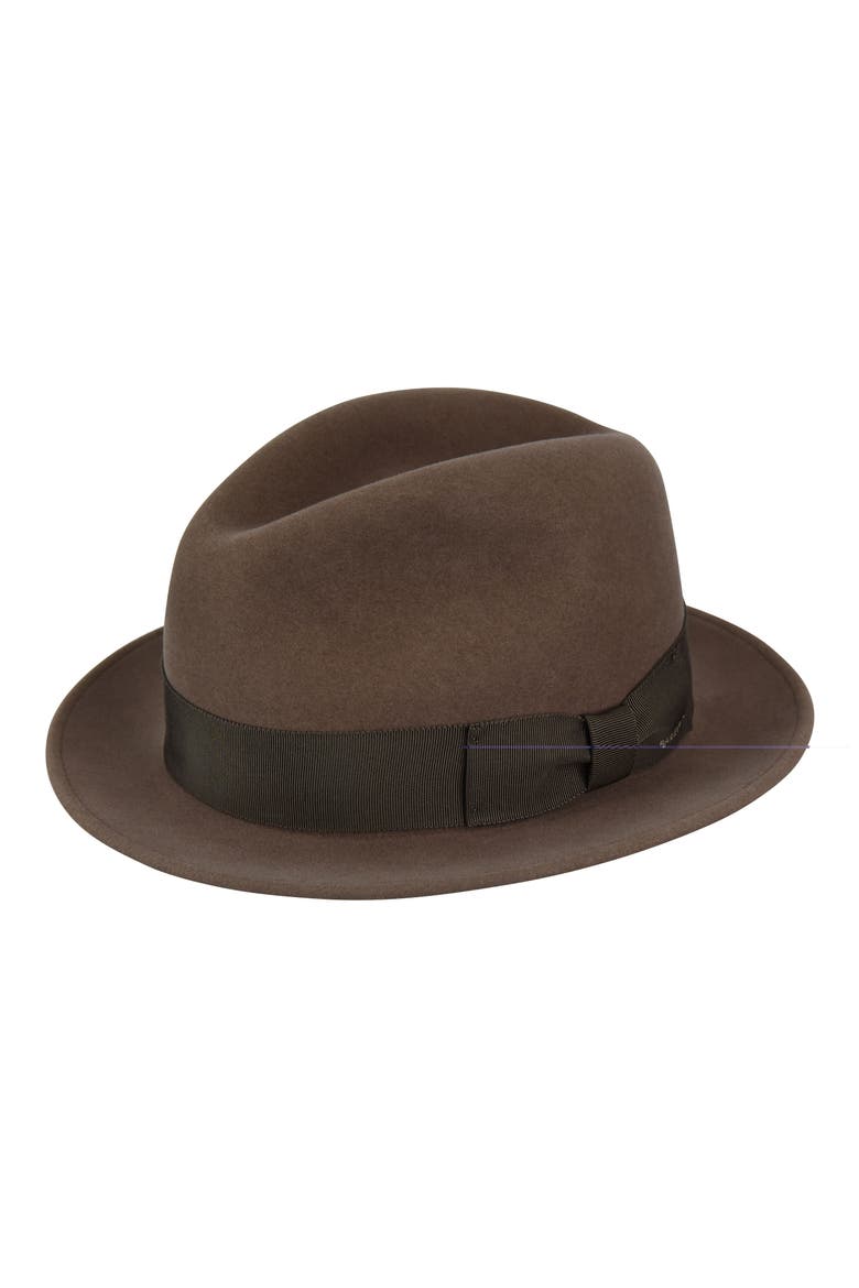 Bogan Wool Fedora, Main, color, ALMOND