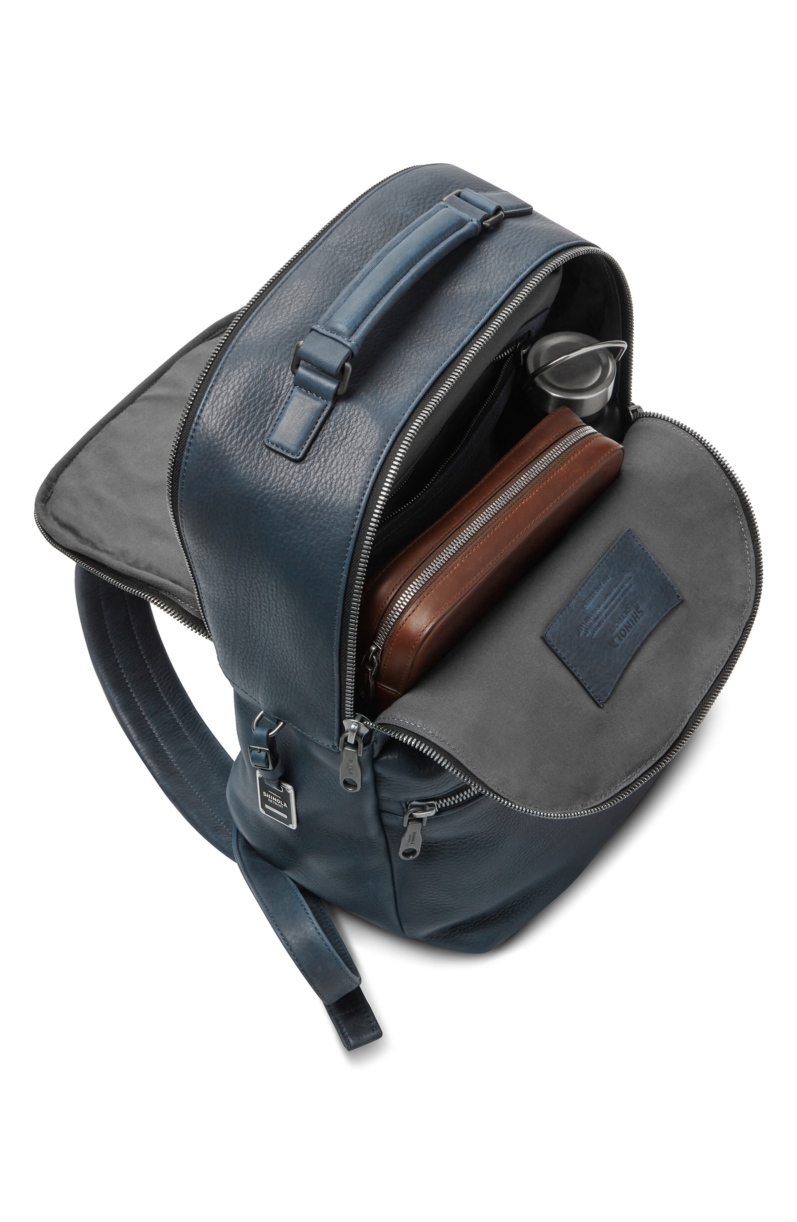 Shinola Runwell Pebbled Leather Backpack, Alternate, color, 