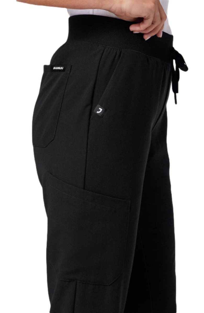 JAANUU Silex Women's 6-Pocket Slim Mid-Rise Scrub Jogger, Alternate, color, Black