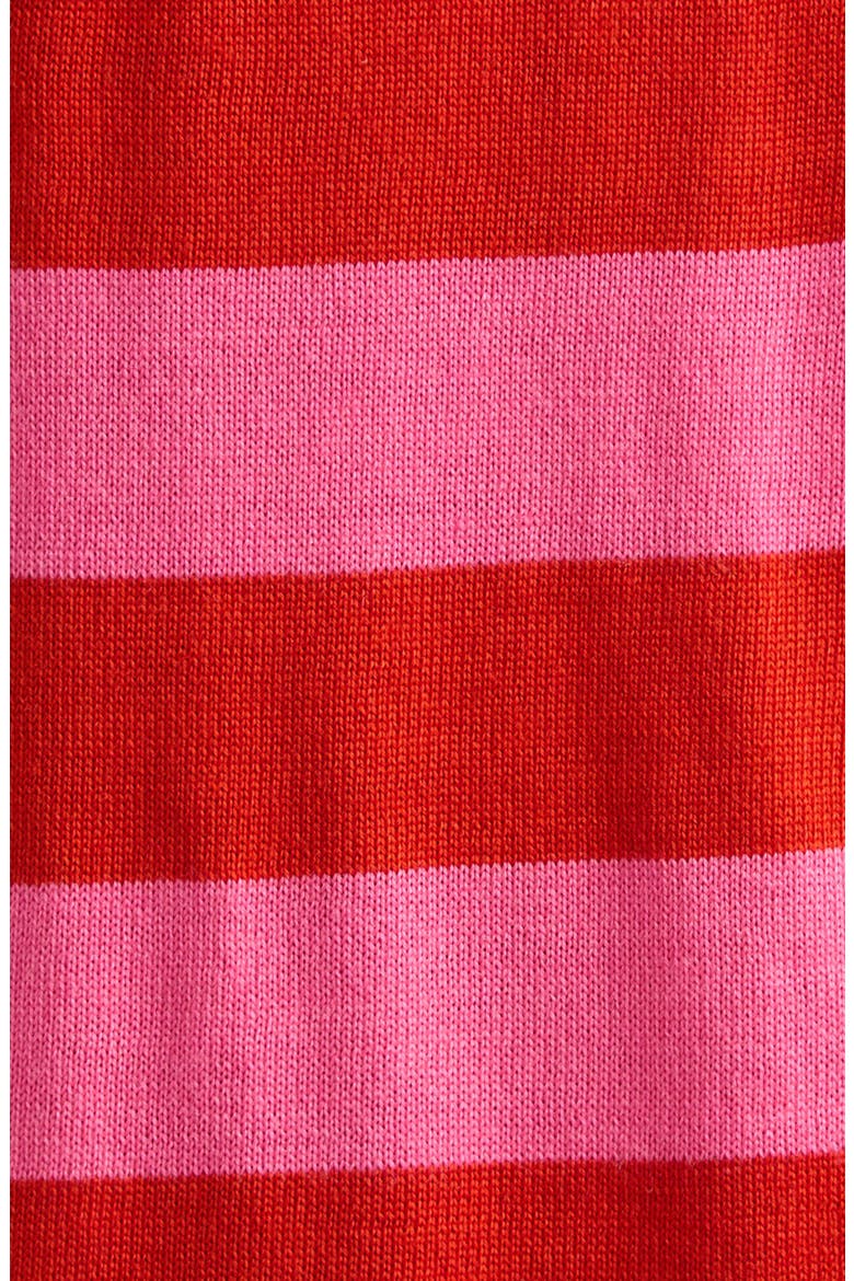 Striped Wool Cardigan, Alternate, color, PINK X RED