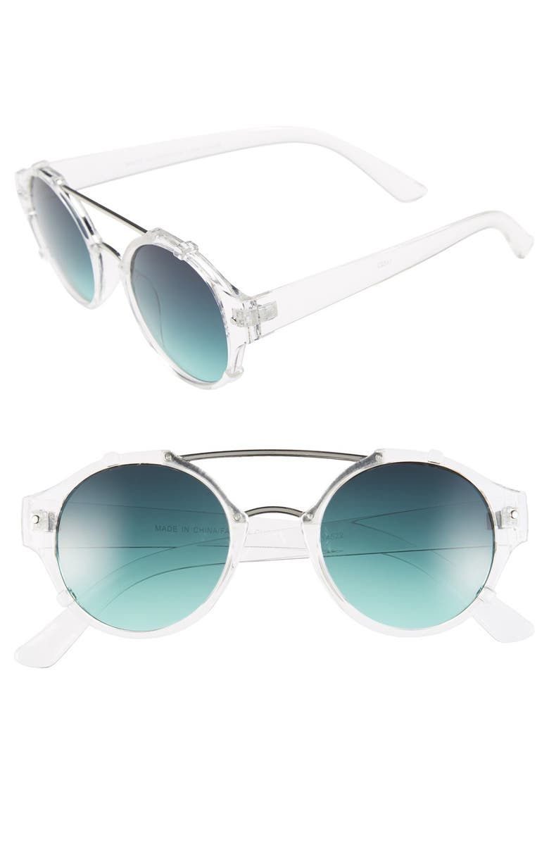 Sole Society 48mm Round Sunglasses, Main, color, 